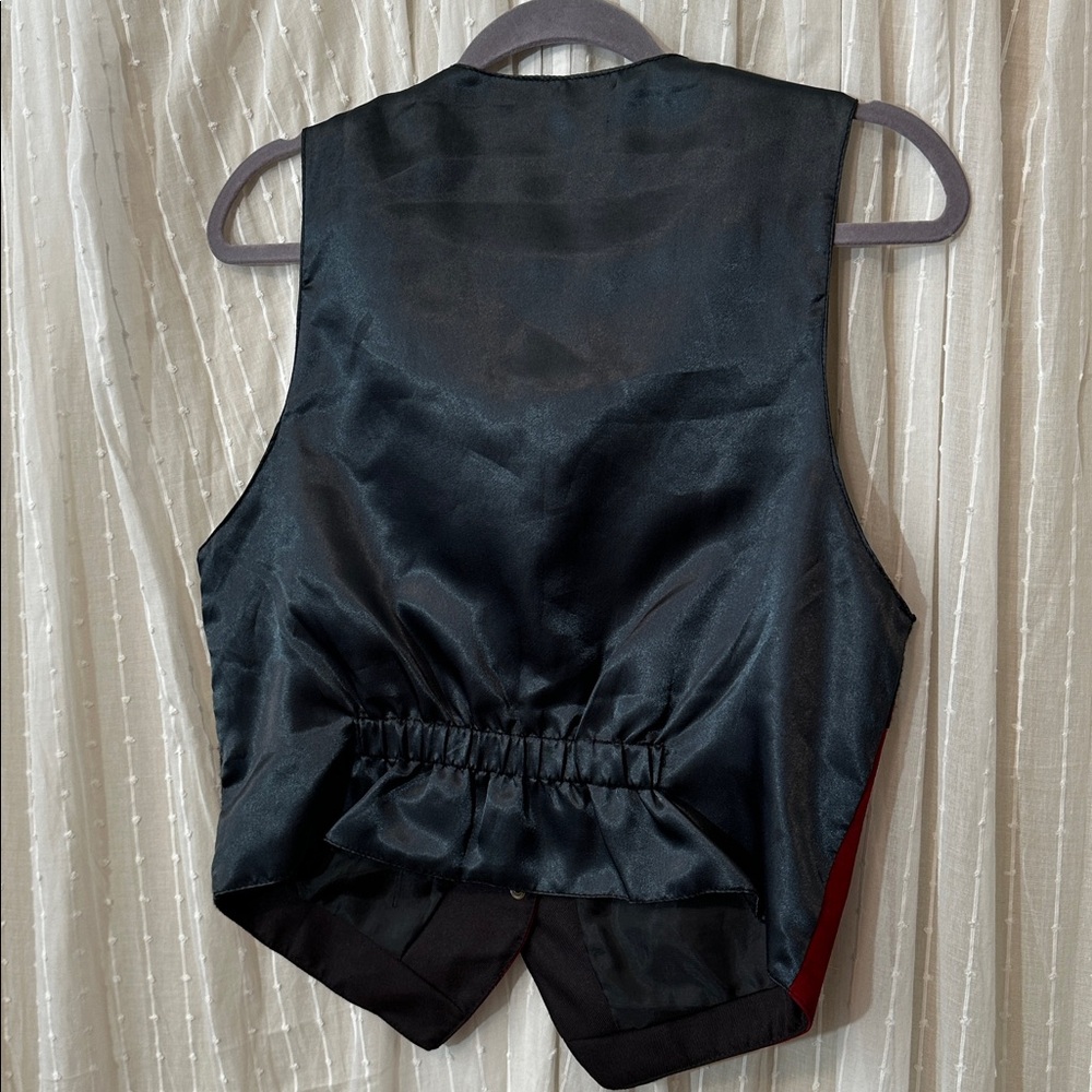 Patchwork Vest With Plaid And Solid Patterns - image 7